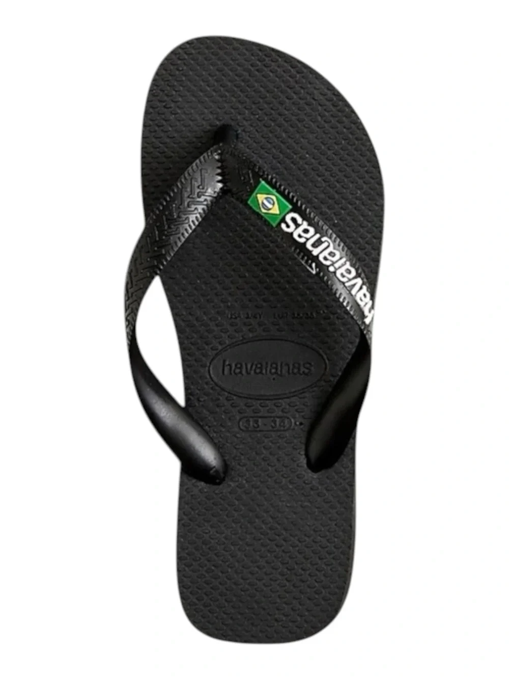 new J Crew x Havaianas ✪ Girls Boys Brazil Logo Flip Flops ✪ Black ✪ 29 30